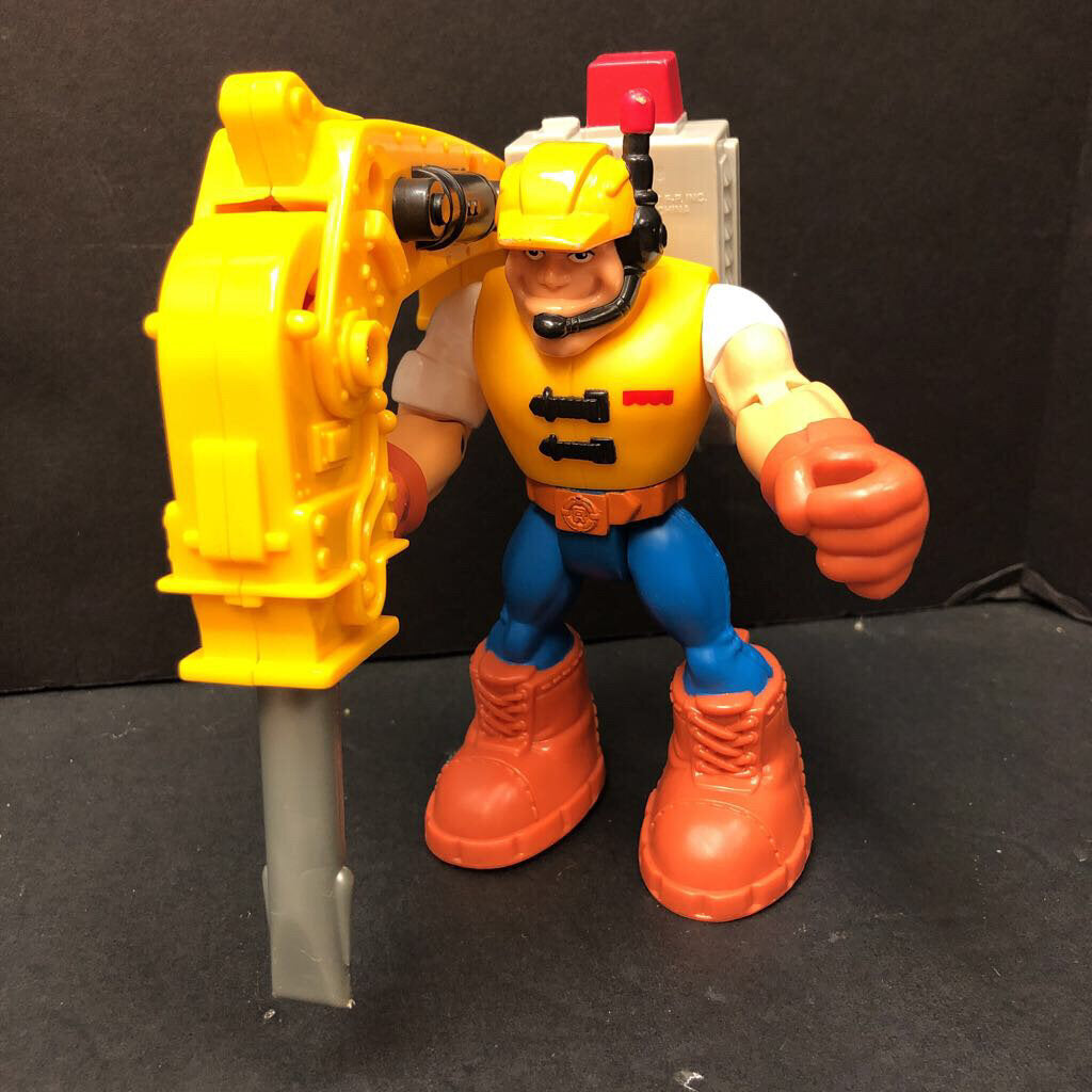 Jack Hammer Construction Worker w/Jack Hammer Backpack