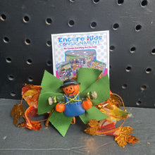Load image into Gallery viewer, Fall/Halloween Scarecrow Pumpkin Hairbow Clip
