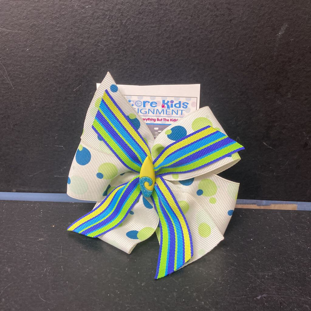 Surfboard Polka Dot Hairbow Clip