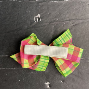 Christmas Plaid Holly Hairbow Clip