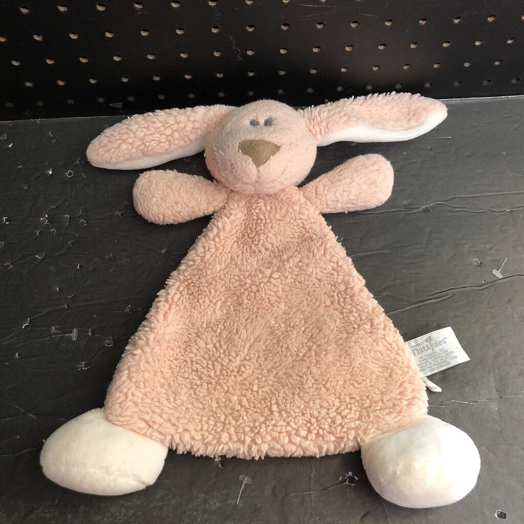 Rabbit Rattle Toy Security Blanket
