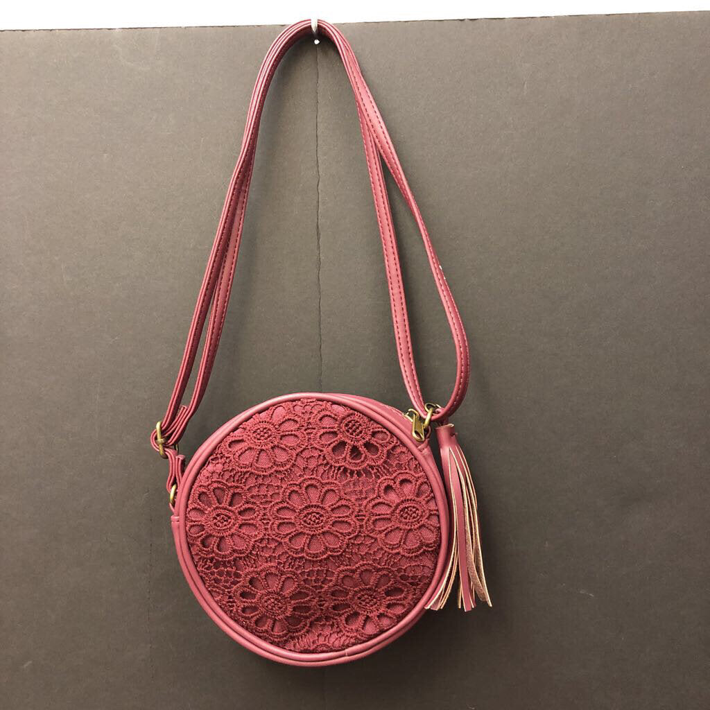 Lace Floral Round Handbag