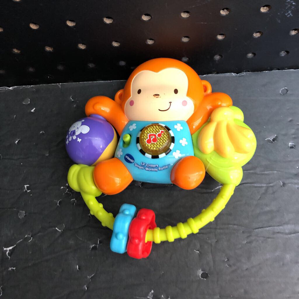 Battery Operated Lil' Critters Singin' Monkey Musical Rattle Toy