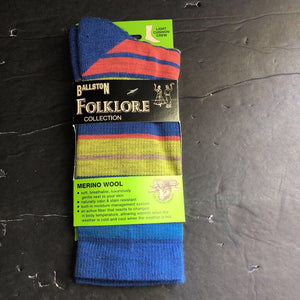 Merino Wool Striped Crew Socks (new) (Ballston)
