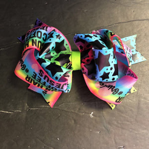 Rainbow Star Hairbow Clip