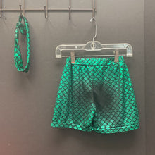 Load image into Gallery viewer, girls mermaid scale shorts &amp; headband
