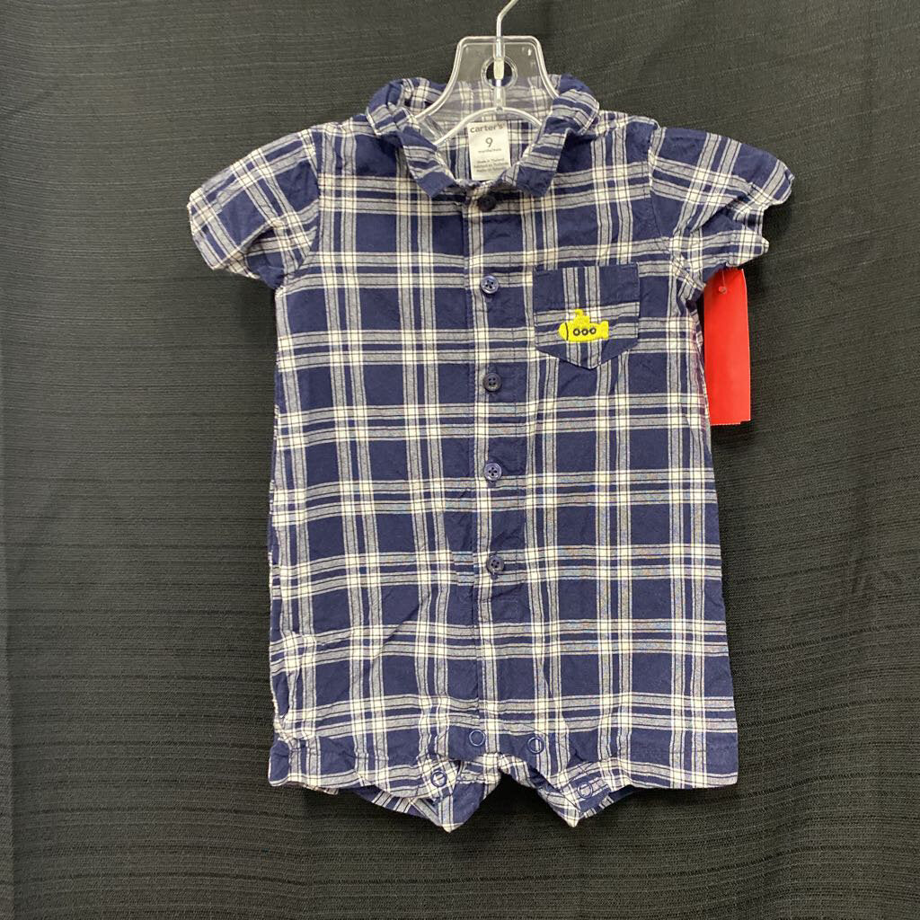 plaid button submarine outfit