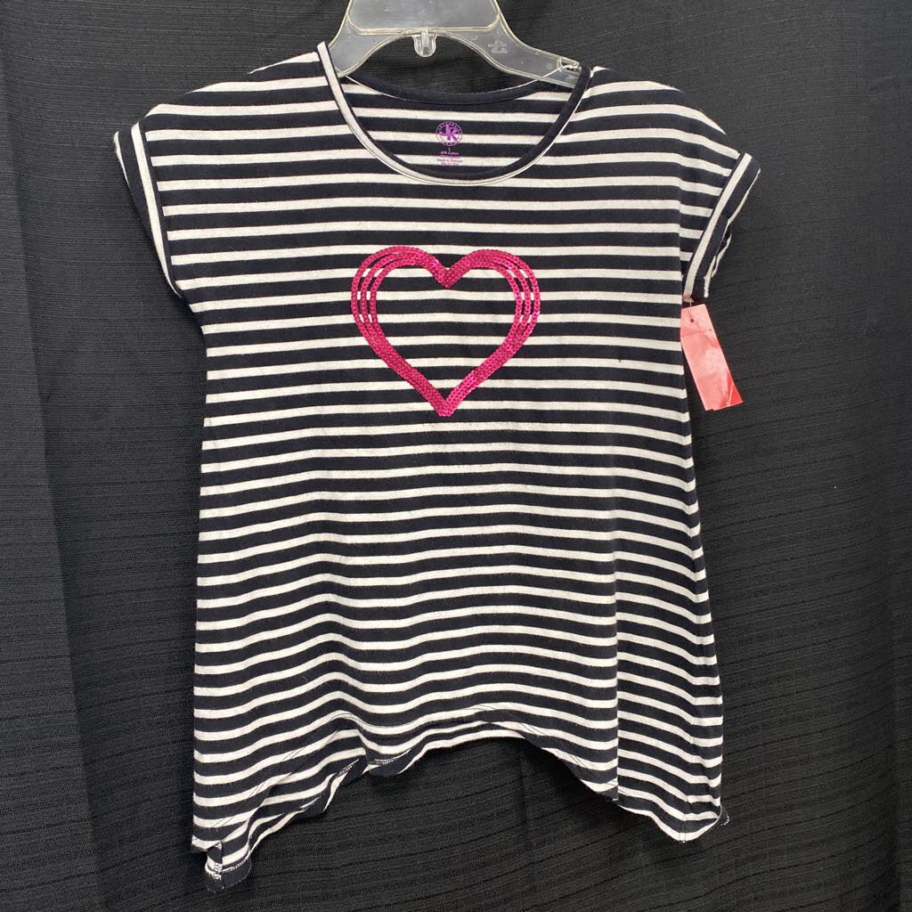 Striped heart top