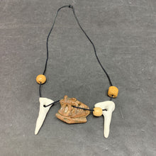 Load image into Gallery viewer, Dinosaur Tooth and Head Necklace
