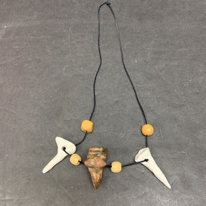 Dinosaur Tooth and Head Necklace