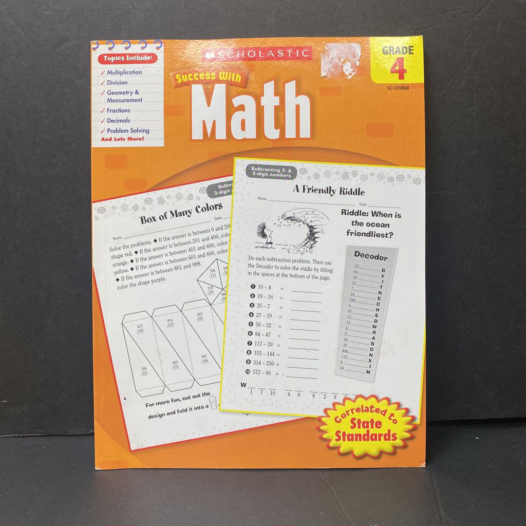 Success with Math Grade 4 -workbook