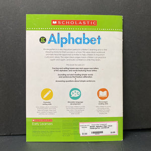 Alphabet Wipe Clean Kindergarten -workbook