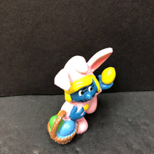 Load image into Gallery viewer, Smurfette Easter Bunny Peyo Toy 1982 Vintage Collectible
