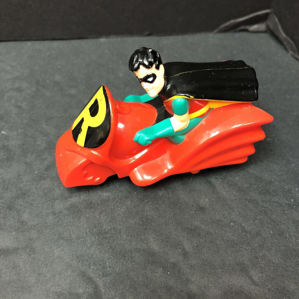 Pull Back Robin on Motorcycle 1993 Vintage Collectible
