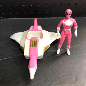 Pink Ranger w/Crane Megazord Plane 1995 Vintage Collectible