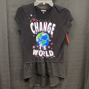 "Change the world" Earth top (Spacepop)