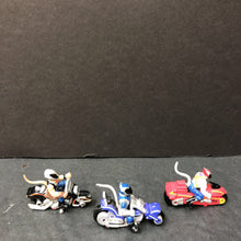 Load image into Gallery viewer, 3pk Micro Machines Mice on Motorcycles 1993 Vintage Collectible (Biker Mice from Mars)
