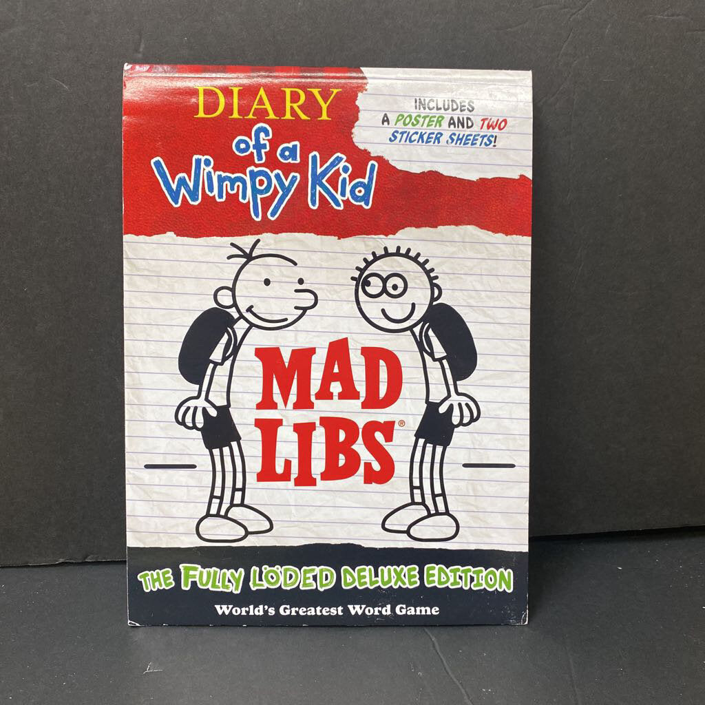 Diary of a Wimpy Kid Mad Libs -activity