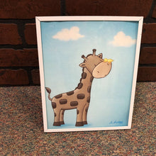 Load image into Gallery viewer, Giraffe &amp; Bird Nursery Picture in Frame
