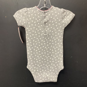 dotted onesie w/ bow