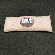 Load image into Gallery viewer, Reverse Sequin &quot;Love&quot; Body Pillow
