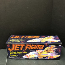 Load image into Gallery viewer, Bump &amp; Go Action Light Up Jet Fighter Plane Battery Operated (New)
