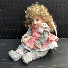 Load image into Gallery viewer, &quot;Peaches&quot; Porcelain Doll in Floral Outfit (Adorables By Angelique)
