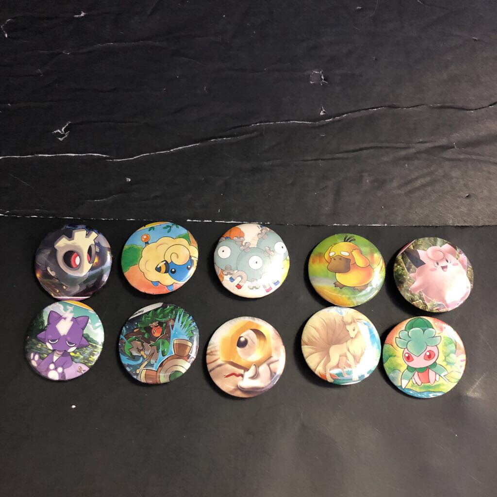 10pc Collectible Mini Pin Buttons