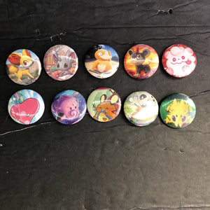 10pc Collectible Mini Pin Buttons