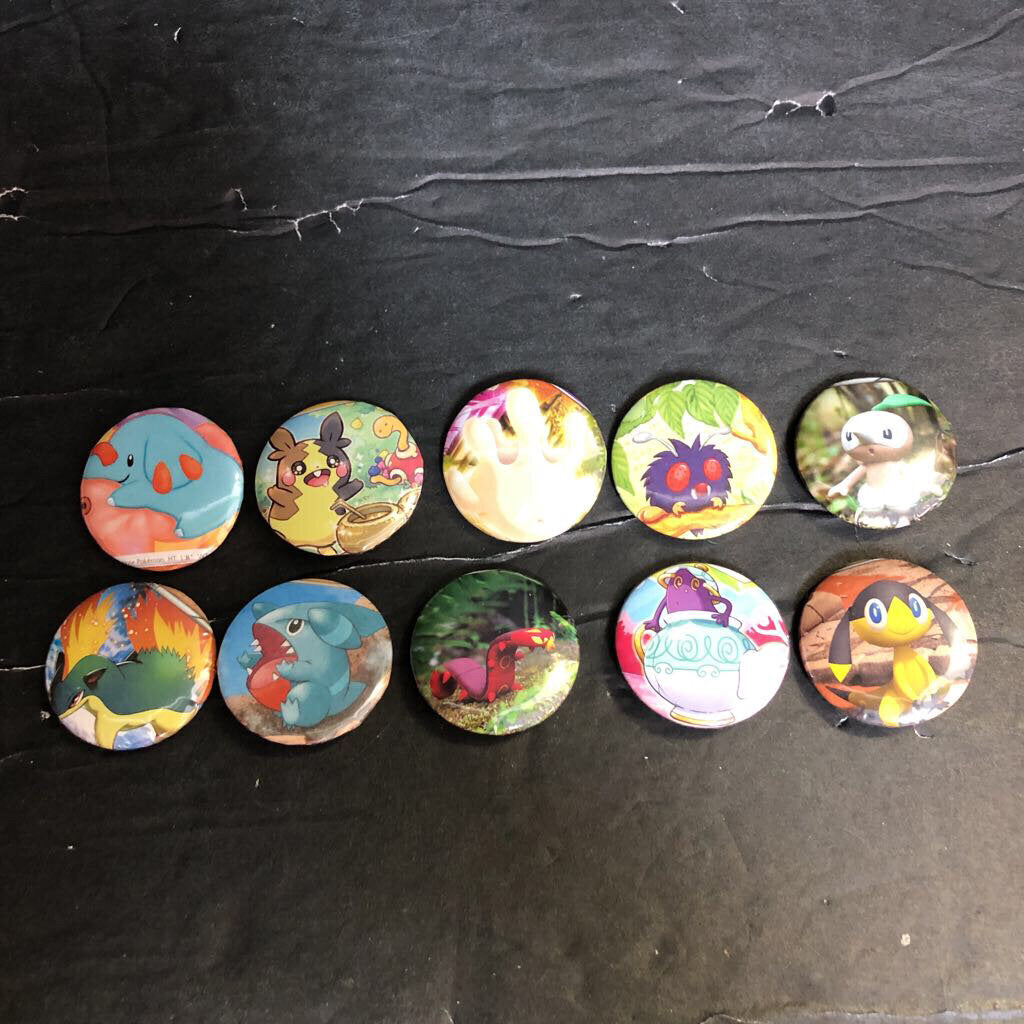 10pc Collectible Mini Pin Buttons