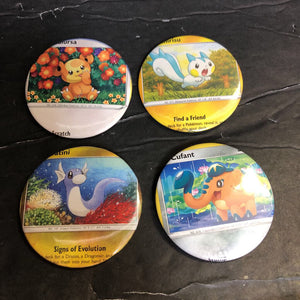 4pc Collectible Pin Buttons