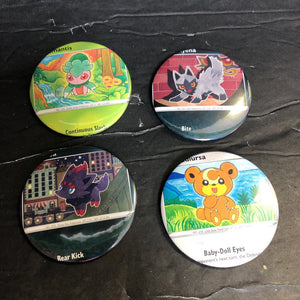 4pc Collectible Pin Buttons