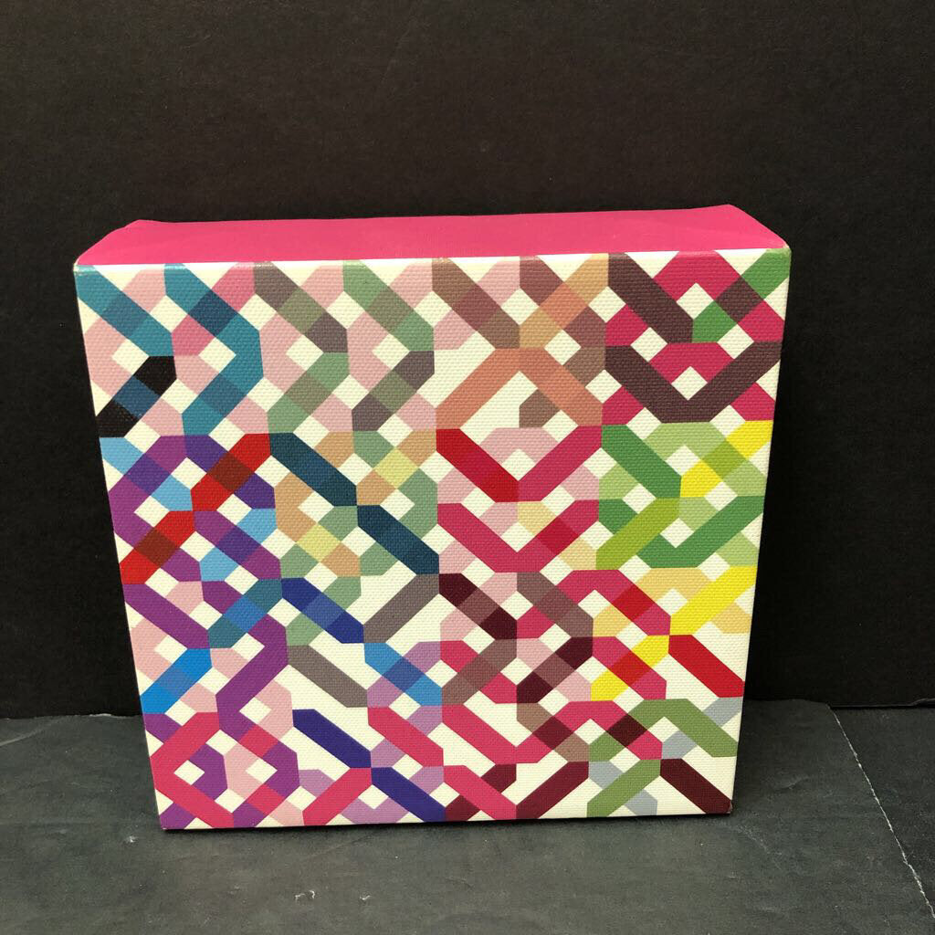 Patterned Canvas Cube