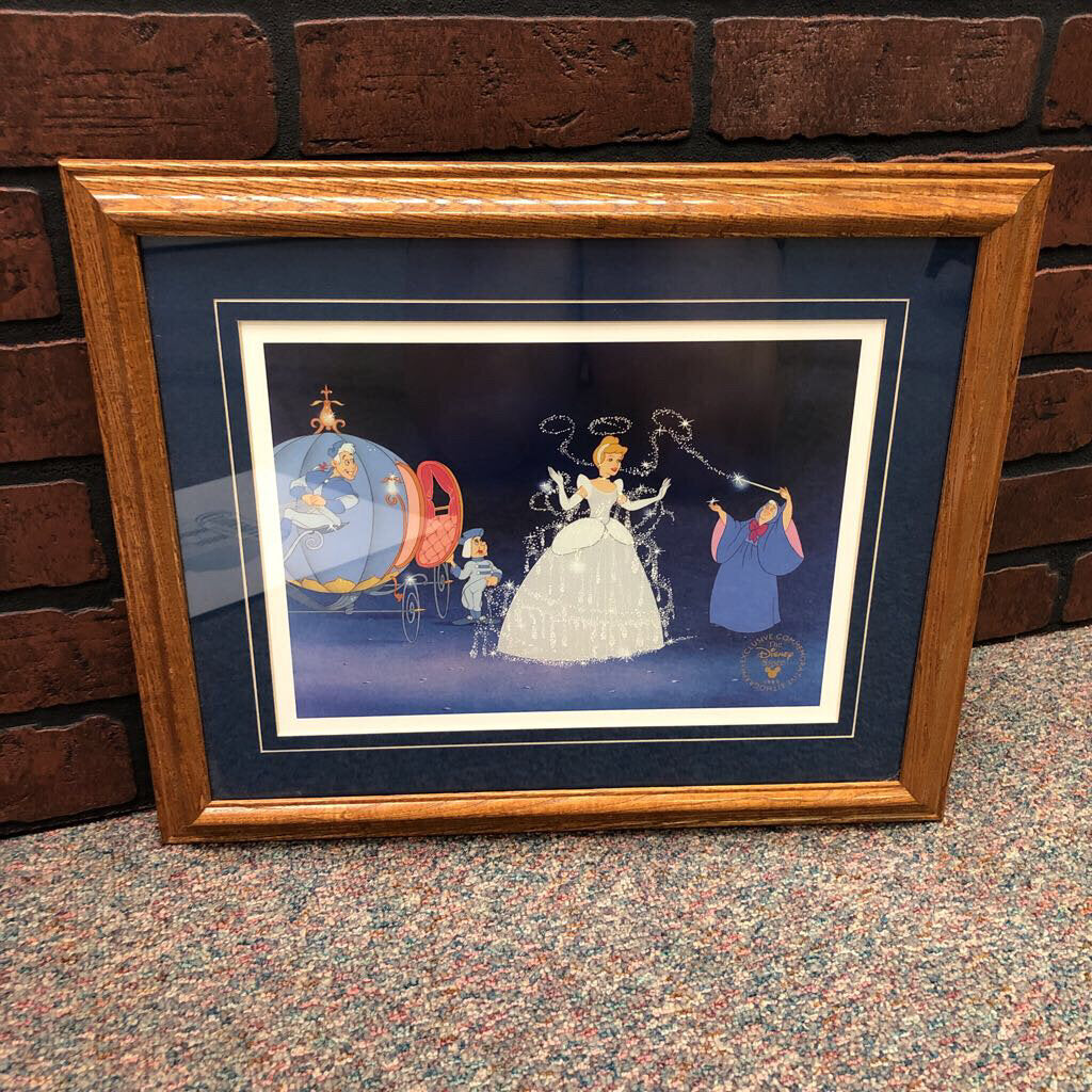 Cinderella Framed Exclusive Commemorative Lithograph 1995 Vintage Collectible