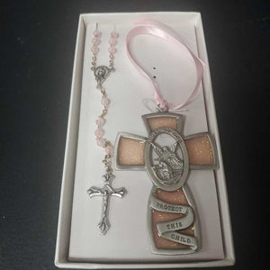 Baby Cross & Rosary Set