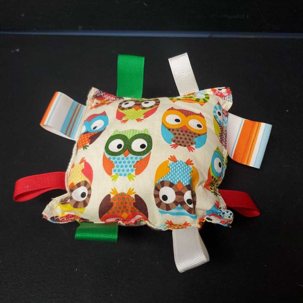 Mini Owl Sensory Tag security blanket/pillow