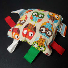 Load image into Gallery viewer, Mini Owl Sensory Tag security blanket/pillow
