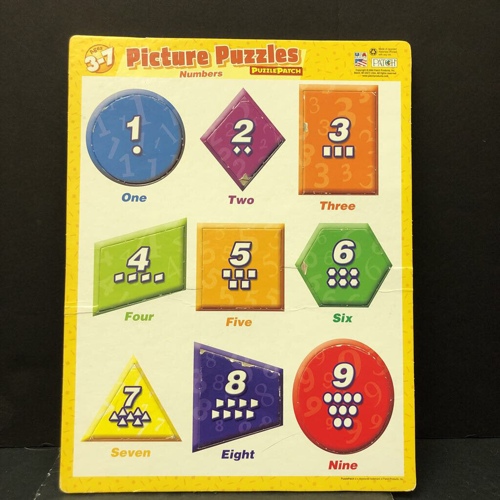 9pc Shapes & Numbers Picture Puzzle