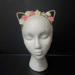 Flower Gemstone Cat Ears Headband