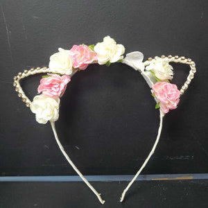 Flower Gemstone Cat Ears Headband