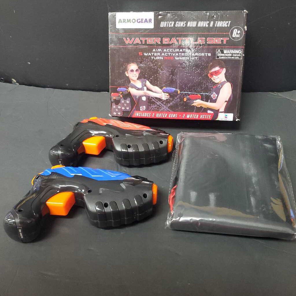 4pc Water Battle Water Gun & Water Vest Set (Armogear)