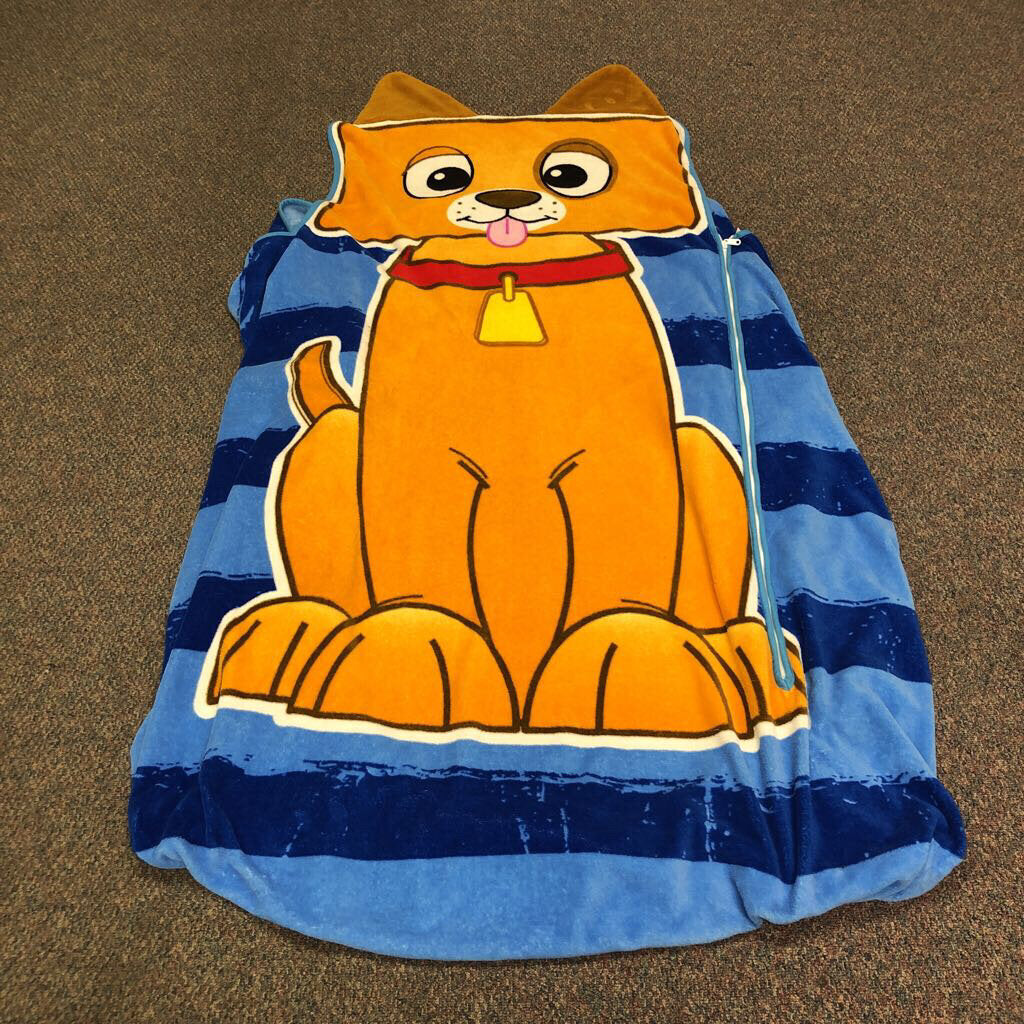 Zippy Sack - Puppy Brown/Blue Twin Size Bedding Solution with