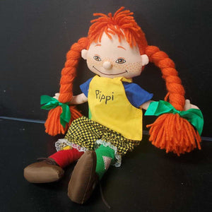 Pippi Longstocking Plush Doll 1988 Vintage Collectible (Omega Toys)