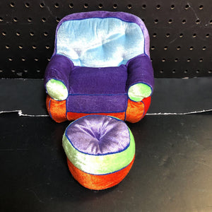 Plush Chair w/Foot Stool for 13" Doll