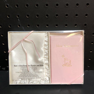 Baby's First Keepsake Blanket & Bible (NEW) (KBC Products)