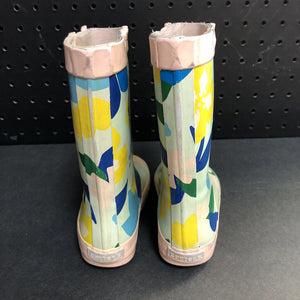 Girls Flower Rain Boots