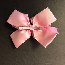 Load image into Gallery viewer, Breast Cancer Awareness Hairbow Clip w/Jewel
