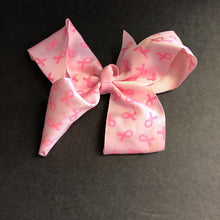 Load image into Gallery viewer, Breast Cancer Awareness Hairbow Clip
