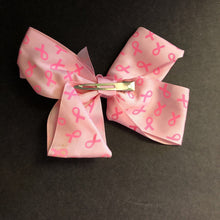 Load image into Gallery viewer, Breast Cancer Awareness Hairbow Clip
