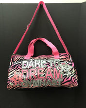 Load image into Gallery viewer, &quot;Dare To Dream Gymnast&quot; Animal Print Gymnastics Bag
